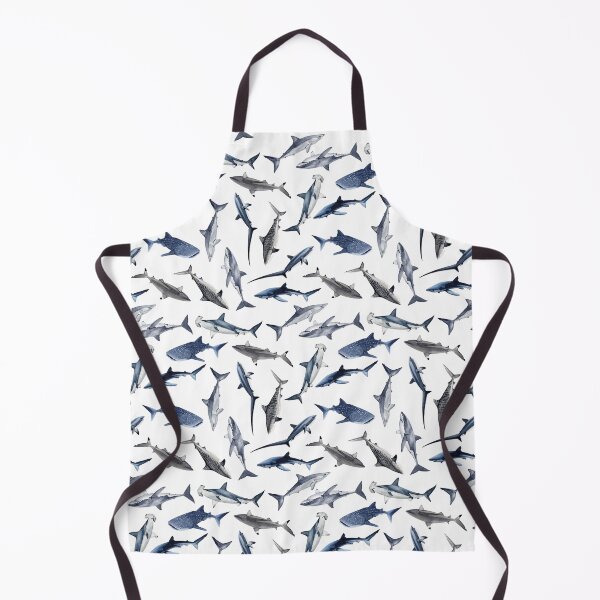 Item preview, SHARKS PATTERN (WHITE) designed and sold by BEATRIZ ABAITUA.