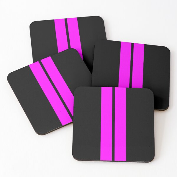 Item preview, Dual  Racing Stripes Neon Pink (Black Background) designed and sold by Racing Stripes Only.