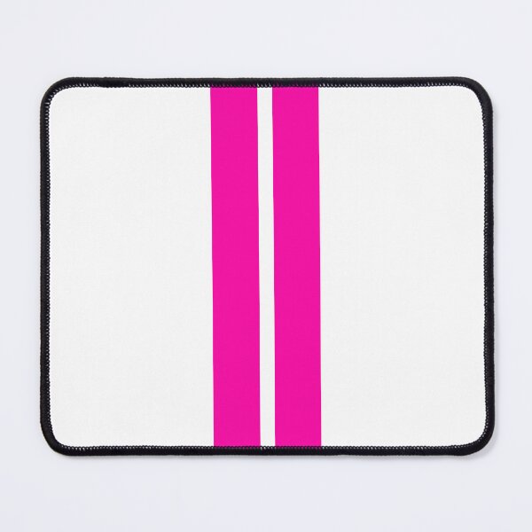 Item preview, Dual Racing Stripes - Small Gap (Neon Pink on White) designed and sold by Racing Stripes Only.