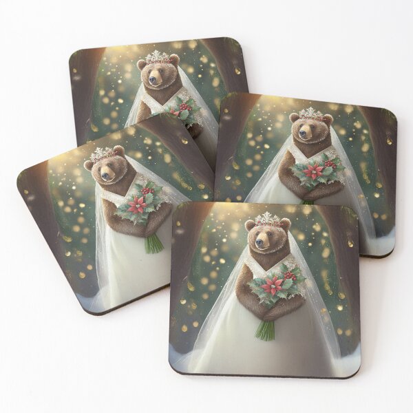 Item preview, Vintage Winter Wedding Bear - The Holly King's Bride designed and sold by Englandbear.