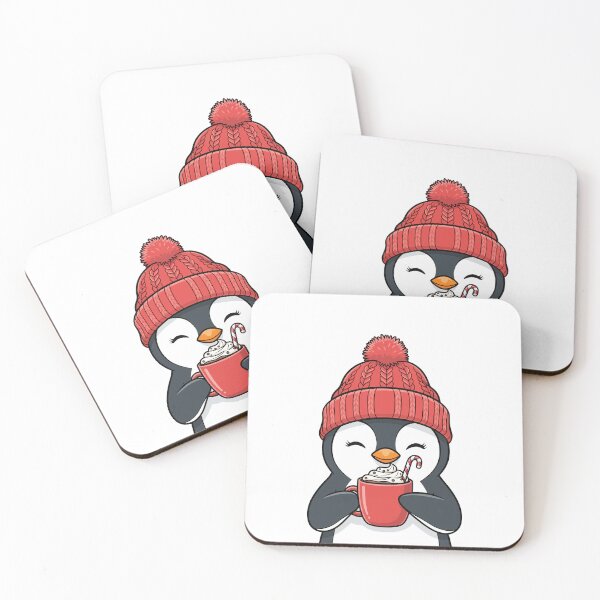 Item preview, Penguin in a beanie sipping cocoa designed and sold by Amir Faysal.