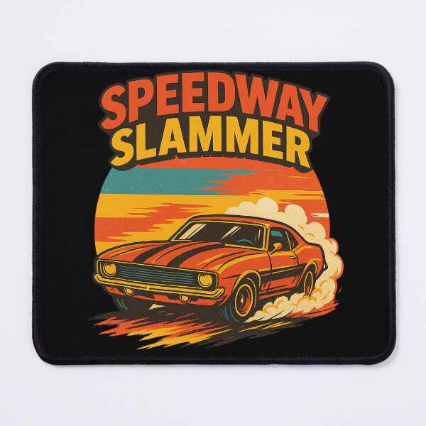 Item preview, Speedway Slammer – Retro Muscle Car Racing Design, Indiana & Alcatraz Inspired designed and sold by Lunaria Arts.