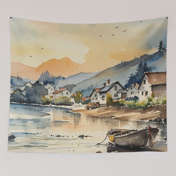 Item preview, Mill at Tuckenhay(watercolour + AI） designed and sold by artsmeow.