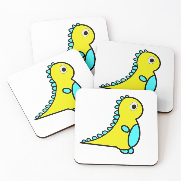 Item preview, Yellow and Cyan Dinosaur  designed and sold by DinosExpress.
