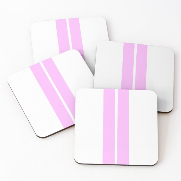 Item preview, Dual Racing Stripes - Small Gap (Pink on White) designed and sold by Racing Stripes Only.