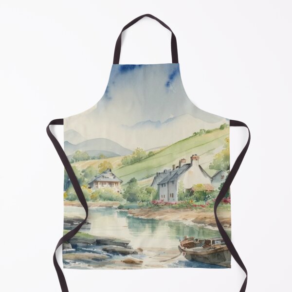 Item preview, Mill at Tuckenhay2(watercolour + AI) designed and sold by artsmeow.