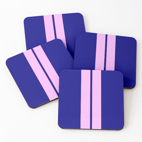 Item preview, Dual Racing Stripes - Small Gap (Pink on Navy Blue) designed and sold by Racing Stripes Only.