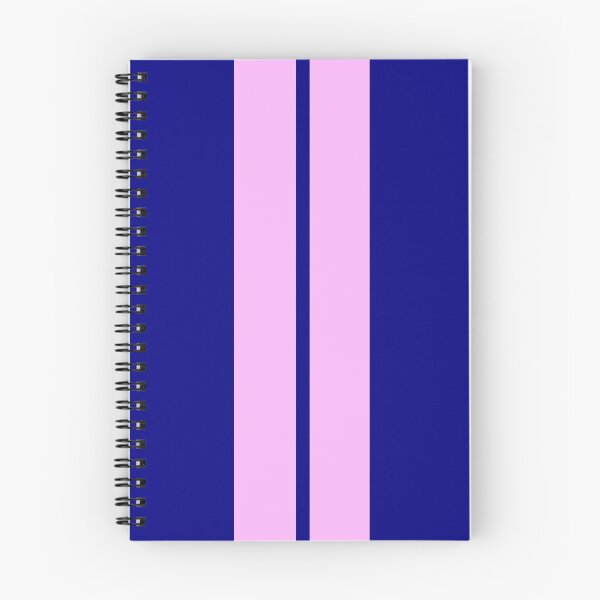 Aperçu de l'œuvre Bandes de course doubles - Petit espace (rose sur bleu marine) créée et vendue par Racing Stripes Only.