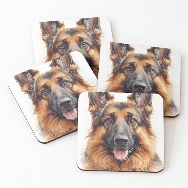 Item preview, Gentle Guardian – Watercolor German Shepherd Portrait designed and sold by CracStudio.