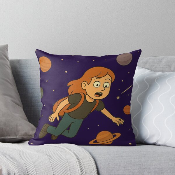 Item preview, Girl Floating in Space – Cute Cartoon Astronaut designed and sold by pixelandpine.