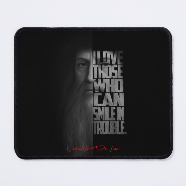 Item preview, Leonardo da Vinci – Monochrome Portrait Typography Artwork designed and sold by Enea Kelo.