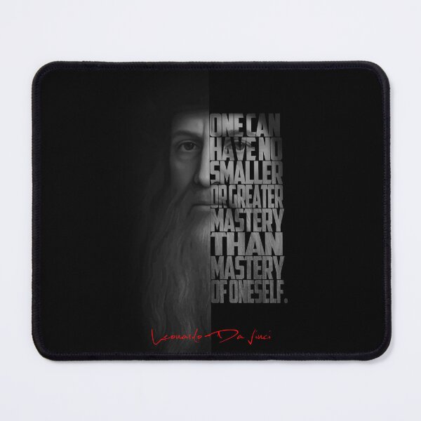 Item preview, Leonardo da Vinci – Monochrome Portrait Typography Artwork designed and sold by Enea Kelo.