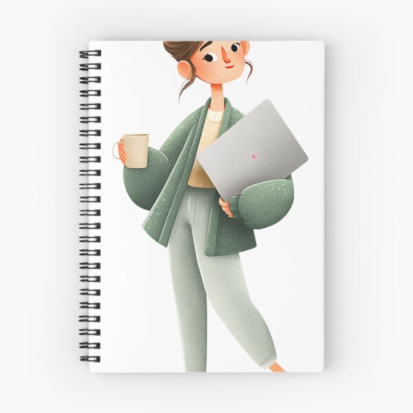 Item preview, Cozy student with coffee and laptop designed and sold by lylange.