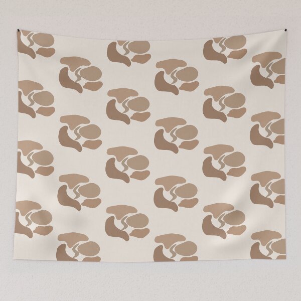 Item preview, Neutral Beige and Taupe Organic Shapes Abstract Art designed and sold by NiceDigital.