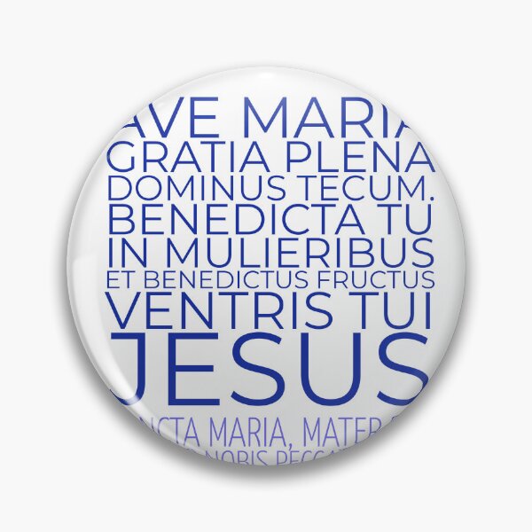 Item preview, Ave Maria Latin Hail Mary Roman Catholic Prayer to Mary the Mother of God designed and sold by MaryKunzGoldman.