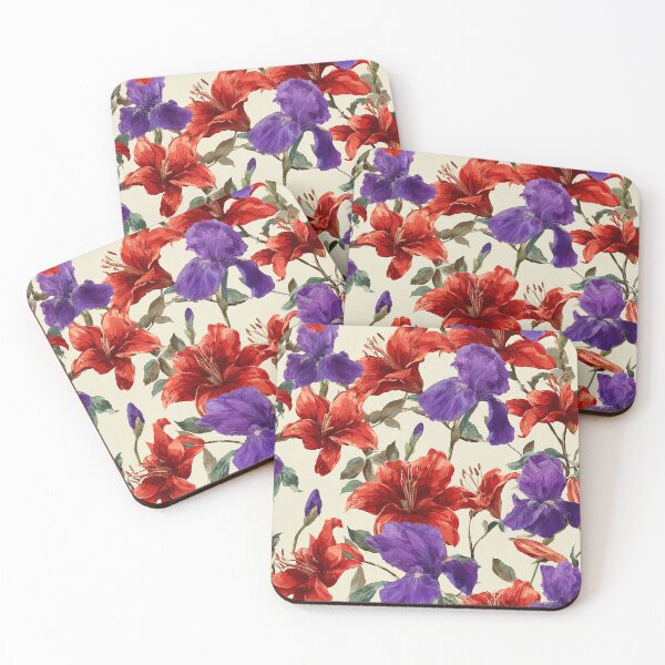 Item preview, Red Lilies and Iris designed and sold by Tina Veenstra.