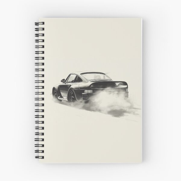 Item preview, Porsche 959 classic supercar in motion Ink illustration designed and sold by blackdogshop.