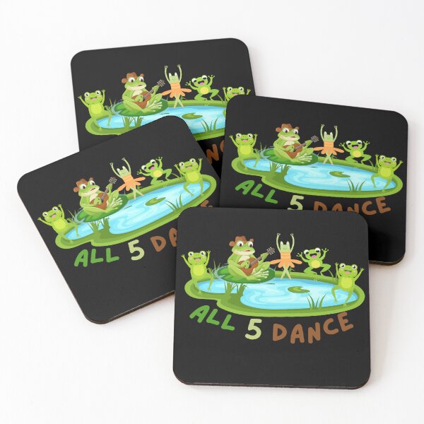 Item preview, Cute Frogs Dancing by the Pond with Guitar designed and sold by Adventure paradise ⭐⭐⭐⭐⭐.