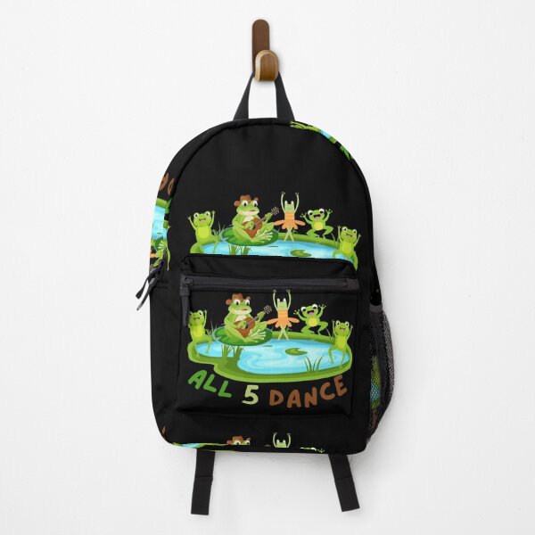 Item preview, Cute Frogs Dancing by the Pond with Guitar designed and sold by Adventure paradise ⭐⭐⭐⭐⭐.