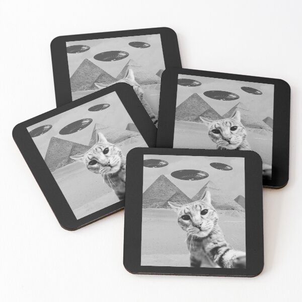 Item preview, Cat UFO Meme - Funny Cat Selfie with UFOs designed and sold by Gravly.