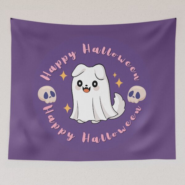 Item preview, Cute Ghost Dog Halloween | Kawaii Spooky Puppy Costume designed and sold by ThaliaMoon.