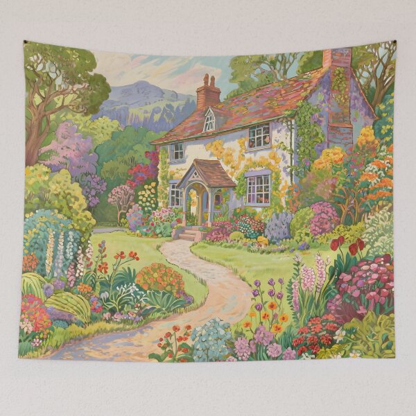 Item preview, Enchanted English Cottage and Magic Flowers designed and sold by SoniaSarkali.