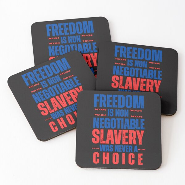 Item preview, Freedom Is Non Negotiable: Slavery Was Never A Choice Statement Typography designed and sold by elynne9.