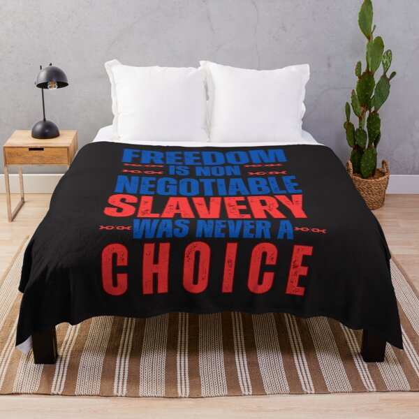 Item preview, Freedom Is Non Negotiable: Slavery Was Never A Choice Statement Typography designed and sold by elynne9.