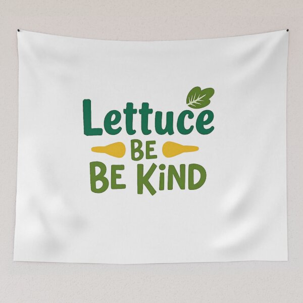 Item preview, Lettuce Be Kind Pun Typography designed and sold by ZionzRoyalty.