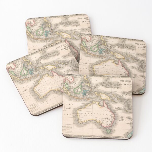 Item preview, Antique Map of East India and Australia designed and sold by PetsArt.