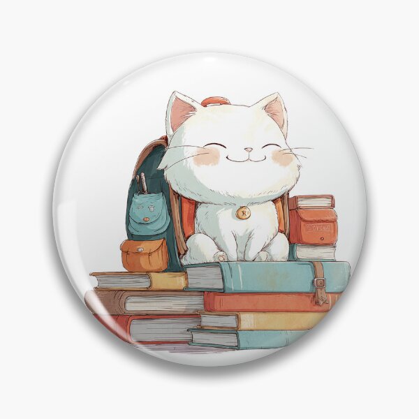 Item preview, Cute school cat with books – Cute school cat with books designed and sold by lylange.