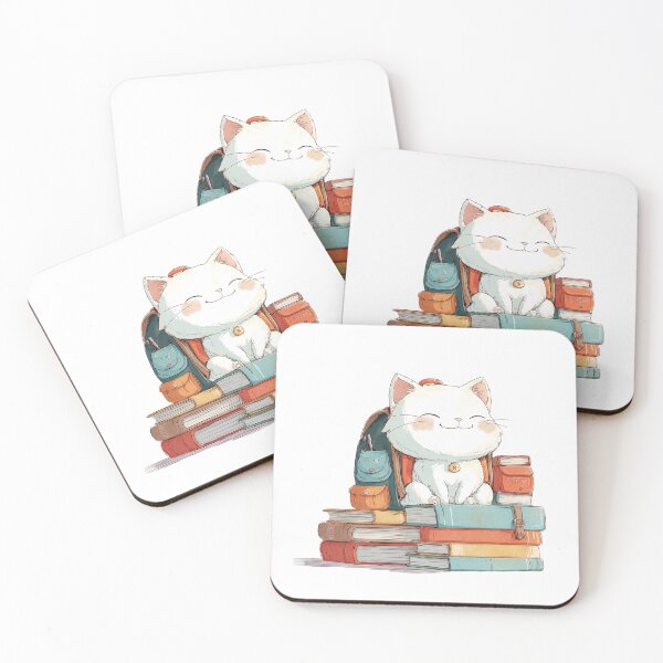 Item preview, Cute school cat with books – Cute school cat with books designed and sold by lylange.