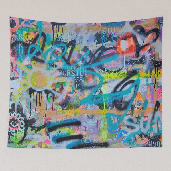 Item preview, Colorful Abstract Grunge Graffiti Original Artwork designed and sold by jkalani.