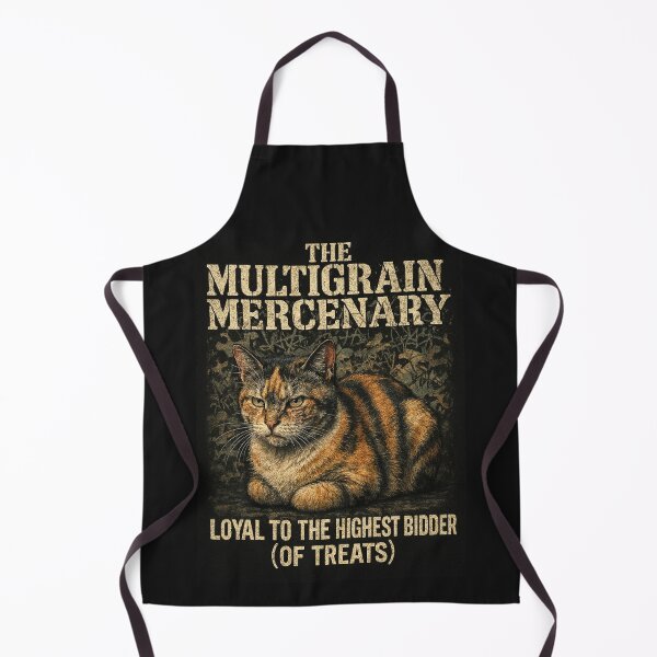 Item preview, The Multigrain Mercenary Funny Calico Cat 90s Bootleg Tee designed and sold by catastrocat.