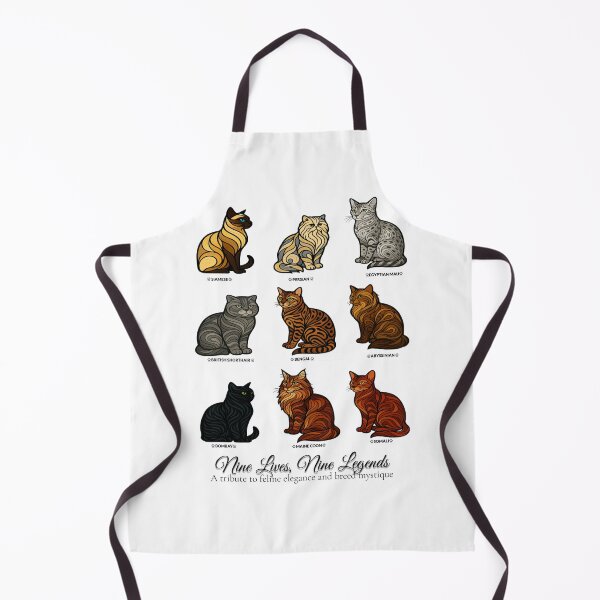 Item preview, Nine Lives, Nine Legends – Elegant Cat Breed Grid Design designed and sold by AstralFiber.