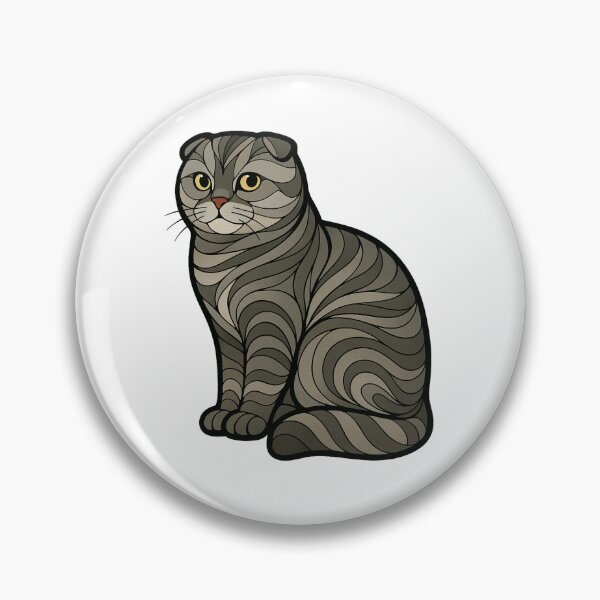 Item preview, "Scottish Fold Cat – Stained Glass Style Illustration" designed and sold by AstralFiber.