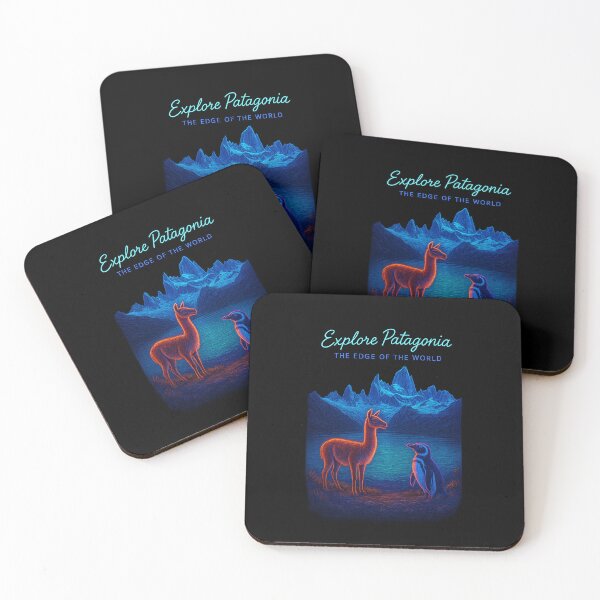 Item preview, Explore Patagonia – Neon Wildlife & Fitz Roy Mountain Landscape designed and sold by Aucia.