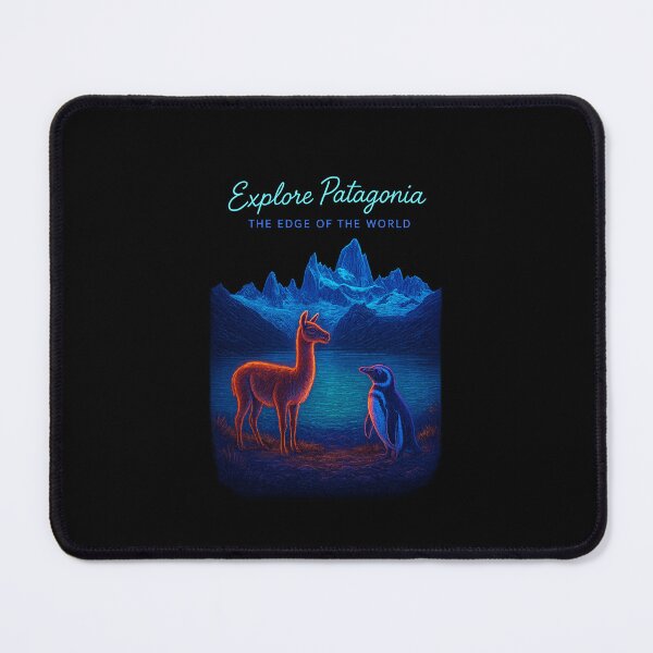 Item preview, Explore Patagonia – Neon Wildlife & Fitz Roy Mountain Landscape designed and sold by Aucia.