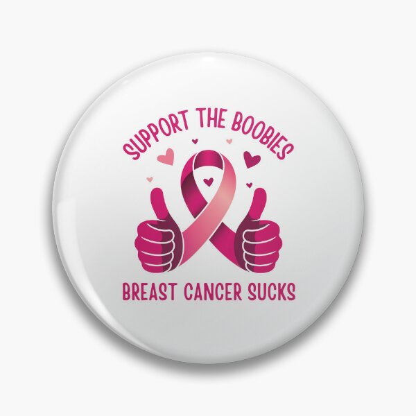 Item preview, Support The Boobies, Pink Ribbon Thumbs Up: Breast Cancer Awareness Humor designed and sold by elynne9.