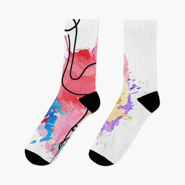 Item preview, Flamingo Line Art Watercolor – Minimalist Color Splash Animal Design designed and sold by TheFlowerreeb.