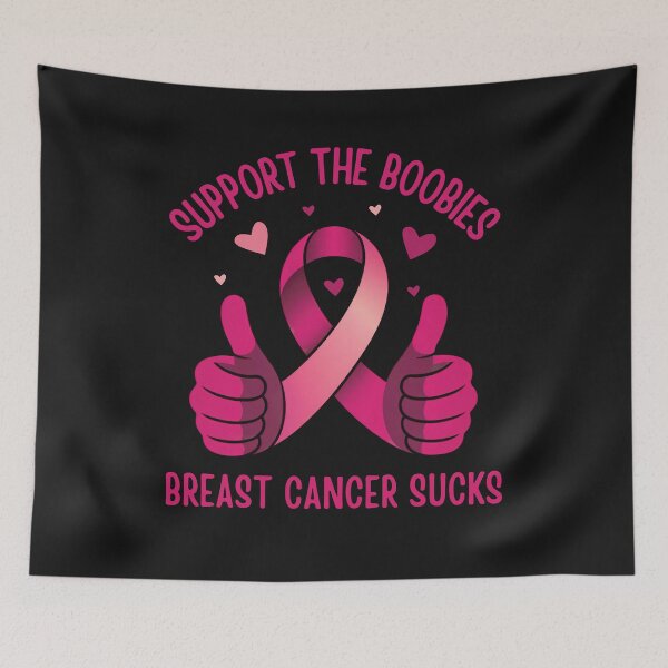 Item preview, Support The Boobies, Pink Ribbon Thumbs Up: Breast Cancer Awareness Humor designed and sold by elynne9.