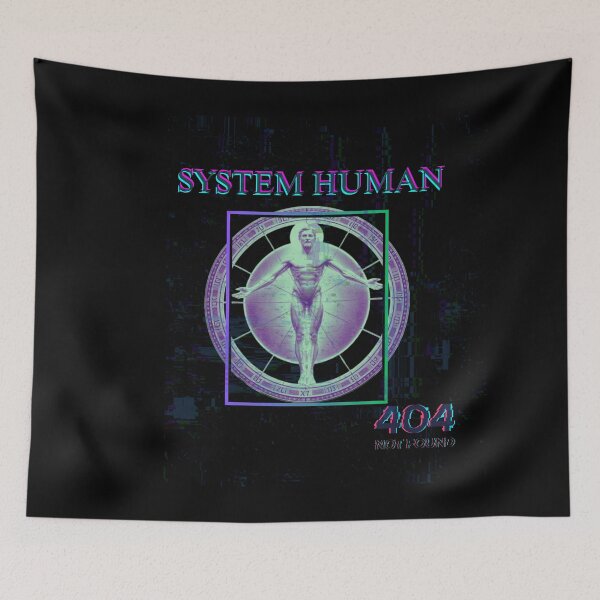 Item preview, SYSTEM HUMAN – 404 NOT FOUND | Cyberpunk Glitchcore Tech Streetwear designed and sold by THEPLUGceoMERCH.