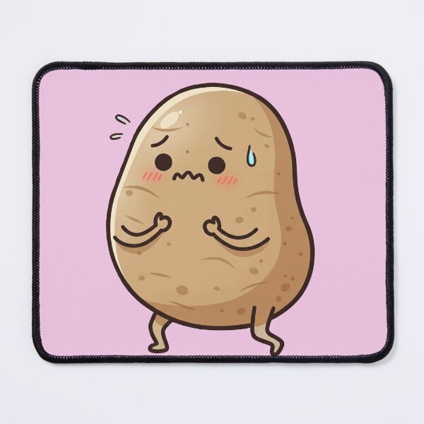 Item preview, Worried Potato – Funny Anxiety Mascot Art Pink designed and sold by Strange Comforts.