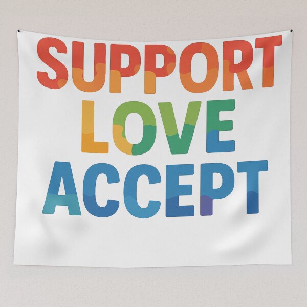 Item preview, Support Love Accept Puzzle Letter Design designed and sold by paververisgroup.