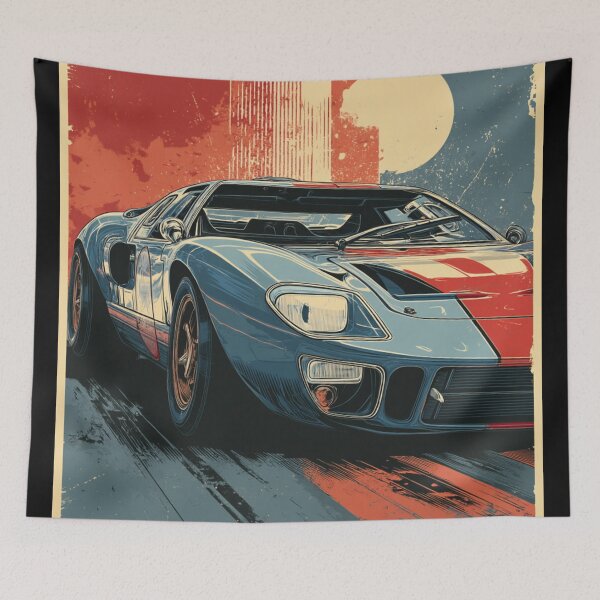 Item preview, Ford GT40 Legends – Vintage Racing Car Art designed and sold by DriveInDesign.