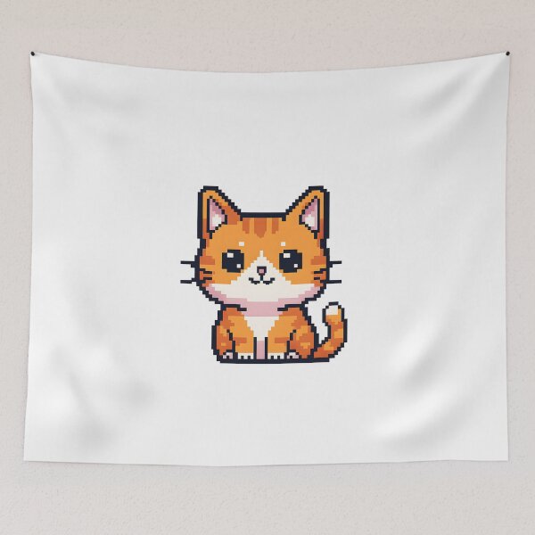 Item preview, Cute Pixel Art Ginger Cat  designed and sold by dionisoldschool .