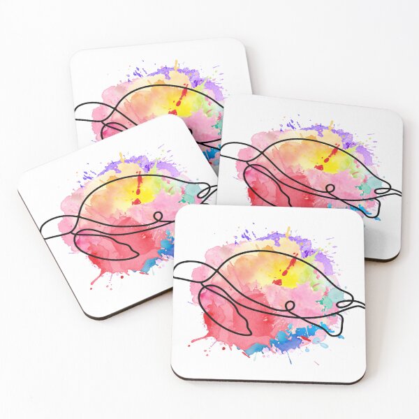 Item preview, Turtle Line Art Watercolor – Minimalist Color Splash Animal Design designed and sold by TheFlowerreeb.