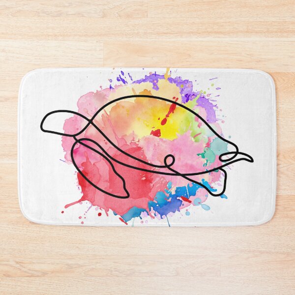 Item preview, Turtle Line Art Watercolor – Minimalist Color Splash Animal Design designed and sold by TheFlowerreeb.