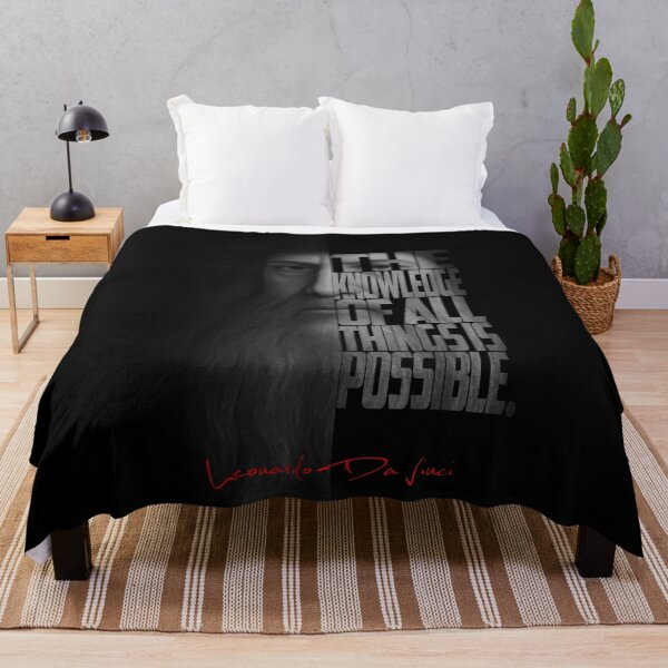 Item preview, Leonardo da Vinci – Monochrome Portrait Typography Artwork designed and sold by Enea Kelo.