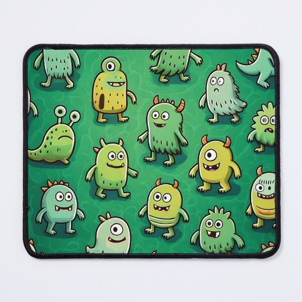 Item preview, Green Monsters Pattern designed and sold by ArtFactoryAI.
